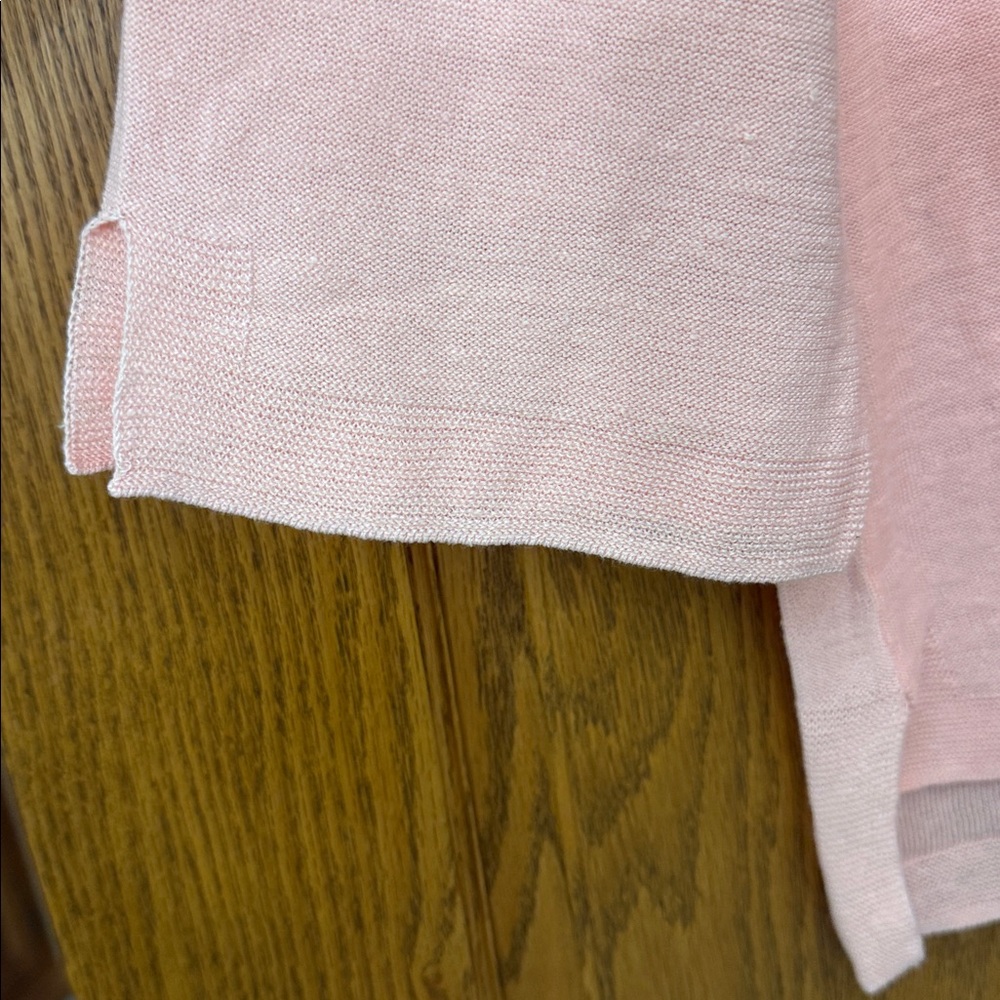NEW with tags J. Jill Light Pink 3/4 Sleeve Lightweight Sweater, Size Large - Picture 3 of 8